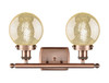 INNOVATIONS 916-2W-AC-G208-6 Beacon 2-Light Bath Vanity Light Antique Copper