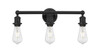 INNOVATIONS 616-3W-BK-G128-8 Athens 3-Light Bath Vanity Light Matte Black