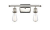 INNOVATIONS 516-2W-PN-G128-8 Athens 2-Light Bath Vanity Light Polished Nickel