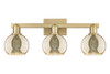 INNOVATIONS 716-3W-BB-G128-6 Athens 3-Light Bath Vanity Light Brushed Brass