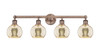 INNOVATIONS 616-4W-AC-G128-6 Athens 4-Light Bath Vanity Light Antique Copper
