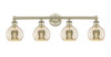 INNOVATIONS 616-4W-AB-G128-6 Athens 4-Light Bath Vanity Light Antique Brass