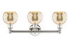 INNOVATIONS 616-3W-PN-G128-6 Athens 3-Light Bath Vanity Light Polished Nickel