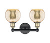 INNOVATIONS 616-2W-BAB-G128-6 Athens 2-Light Bath Vanity Light Black Antique Brass