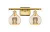 INNOVATIONS 516-2W-SG-G128-6 Athens 2-Light Bath Vanity Light Satin Gold