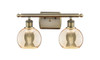 INNOVATIONS 516-2W-AB-G128-6 Athens 2-Light Bath Vanity Light Antique Brass