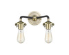 INNOVATIONS 284-2W-BAB Beacon 2-Light Bath Vanity Light Black Antique Brass