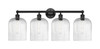 INNOVATIONS 616-4W-BK-G559-8SDY Bridal Veil 4-Light Bath Vanity Light Matte Black