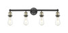 INNOVATIONS 616-4W-BAB-G559-8SDY Bridal Veil 4-Light Bath Vanity Light Black Antique Brass