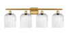 INNOVATIONS 516-4W-SG-G559-8SDY Bridal Veil 4-Light Bath Vanity Light Satin Gold