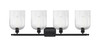 INNOVATIONS 516-4W-BK-G559-8SDY Bridal Veil 4-Light Bath Vanity Light Matte Black