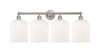 INNOVATIONS 616-4W-SN-G559-8GWH Bridal Veil 4-Light Bath Vanity Light Brushed Satin Nickel