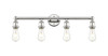 INNOVATIONS 616-4W-PN-G559-8GWH Bridal Veil 4-Light Bath Vanity Light Polished Nickel