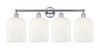 INNOVATIONS 616-4W-PC-G559-8GWH Bridal Veil 4-Light Bath Vanity Light Polished Chrome