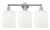 INNOVATIONS 616-3W-PC-G559-8GWH Bridal Veil 3-Light Bath Vanity Light Polished Chrome