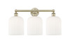 INNOVATIONS 616-3W-AB-G559-8GWH Bridal Veil 3-Light Bath Vanity Light Antique Brass