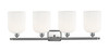 INNOVATIONS 516-4W-SN-G559-8GWH Bridal Veil 4-Light Bath Vanity Light Brushed Satin Nickel