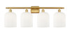 INNOVATIONS 516-4W-SG-G559-8GWH Bridal Veil 4-Light Bath Vanity Light Satin Gold