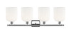 INNOVATIONS 516-4W-PC-G559-8GWH Bridal Veil 4-Light Bath Vanity Light Polished Chrome
