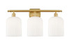 INNOVATIONS 516-3W-SG-G559-8GWH Bridal Veil 3-Light Bath Vanity Light Satin Gold