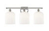 INNOVATIONS 516-3W-PN-G559-8GWH Bridal Veil 3-Light Bath Vanity Light Polished Nickel