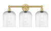 INNOVATIONS 616-3W-SG-G559-8CL Bridal Veil 3-Light Bath Vanity Light Satin Gold