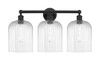 INNOVATIONS 616-3W-BK-G559-8CL Bridal Veil 3-Light Bath Vanity Light Matte Black
