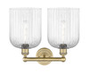 INNOVATIONS 616-2W-BB-G559-8CL Bridal Veil 2-Light Bath Vanity Light Brushed Brass