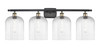 INNOVATIONS 516-4W-BAB-G559-8CL Bridal Veil 4-Light Bath Vanity Light Black Antique Brass