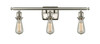 INNOVATIONS 516-3W-SN-G559-8CL Bridal Veil 3-Light Bath Vanity Light Brushed Satin Nickel