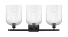 INNOVATIONS 516-3W-BK-G559-8CL Bridal Veil 3-Light Bath Vanity Light Matte Black