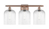 INNOVATIONS 516-3W-AC-G559-8CL Bridal Veil 3-Light Bath Vanity Light Antique Copper