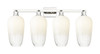 INNOVATIONS 716-4W-PN-G484-7OP Brookhaven Flute 4-Light Bath Vanity Light Polished Nickel