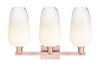 INNOVATIONS 716-3W-AC-G484-7OP Brookhaven Flute 3-Light Bath Vanity Light Antique Copper