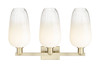 INNOVATIONS 716-3W-AB-G484-7OP Brookhaven Flute 3-Light Bath Vanity Light Antique Brass