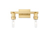 INNOVATIONS 716-2W-SG-G484-7OP Brookhaven Flute 2-Light Bath Vanity Light Satin Gold