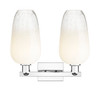 INNOVATIONS 716-2W-PC-G484-7OP Brookhaven Flute 2-Light Bath Vanity Light Polished Chrome