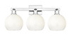 INNOVATIONS 716-3W-PC-G483-8OP Brookhaven Globe 3-Light Bath Vanity Light Polished Chrome