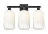 INNOVATIONS 716-3W-BK-G482-7OP Brookhaven Cloche 3-Light Bath Vanity Light Matte Black