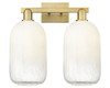 INNOVATIONS 716-2W-BB-G482-7OP Brookhaven Cloche 2-Light Bath Vanity Light Brushed Brass