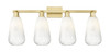 INNOVATIONS 716-4W-SG-G480-6OP Brookhaven Almond 4-Light Bath Vanity Light Satin Gold