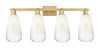 INNOVATIONS 716-4W-BB-G480-6OP Brookhaven Almond 4-Light Bath Vanity Light Brushed Brass