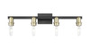 INNOVATIONS 716-4W-BAB-G480-6OP Brookhaven Almond 4-Light Bath Vanity Light Black Antique Brass