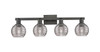 INNOVATIONS 716-4W-BK-G1213-6SM Athens Deco Swirl 4-Light Bath Vanity Light Matte Black