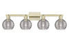 INNOVATIONS 716-4W-AB-G1213-6SM Athens Deco Swirl 4-Light Bath Vanity Light Antique Brass