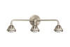 INNOVATIONS 288-3W-SN Nouveau 2 3-Light Bath Vanity Light Brushed Satin Nickel