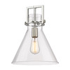 INNOVATIONS 410-1SM-SN-G411-12CL Newton Cone 1-Light Mini Pendant Satin Nickel