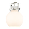 INNOVATIONS 411-1SS-CB-G410-8WH Newton Sphere 1-Light Mini Pendant Champagne Bronze