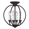 LIVEX Lighting 4664-07 Milania 4-Light Convertible Pendant Light