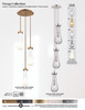 INNOVATIONS 103-451-1P-BB-G451-5ME Owego 3-Light Multi Pendant Brushed Brass